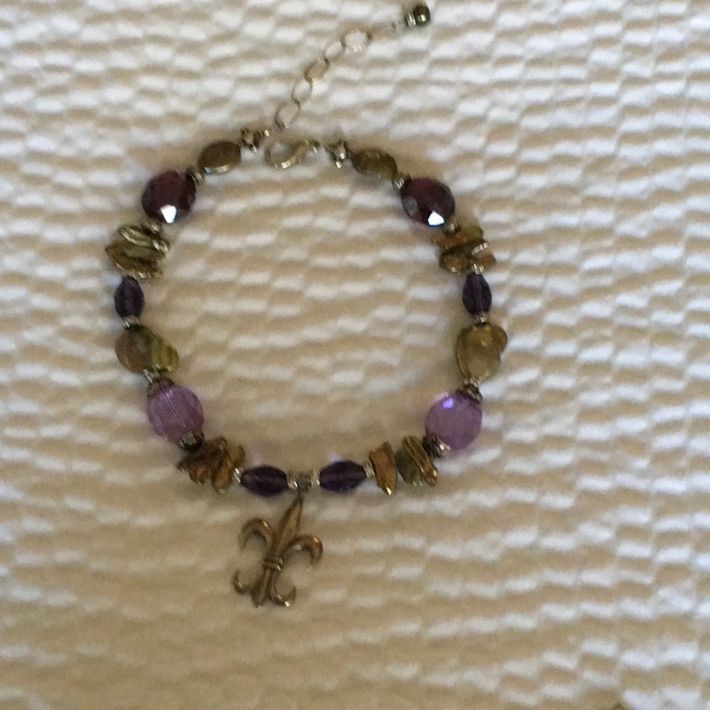 Purple stone necklace
